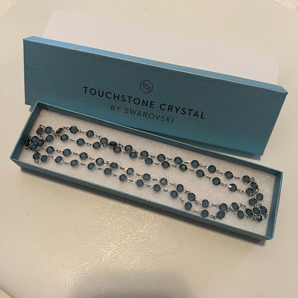 Touchstone crystal chanelle necklace, Montana